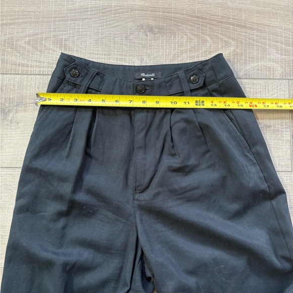 Madewell Linen Blend High waisted Wide Leg Trousers Size 0 Tall - Picture 3 of 5